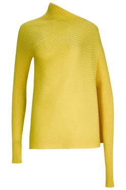 Sale Marques ' Almeida DRAPED JUMPER IN MERINO KNIT YELLOW