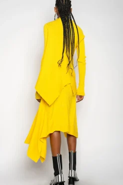 Sale Marques ' Almeida DRAPED JUMPER IN MERINO KNIT YELLOW