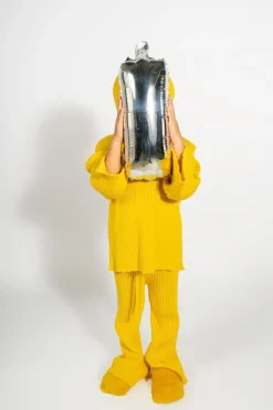 Best Marques ' Almeida MERINO KNIT TROUSERS YELLOW