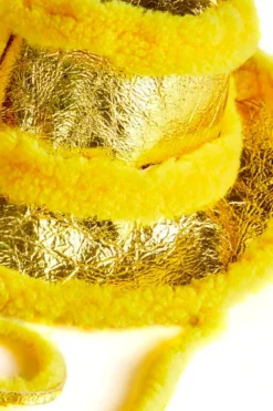 Sale Marques ' Almeida SHINY LEATHER BUCKET HAT YELLOW