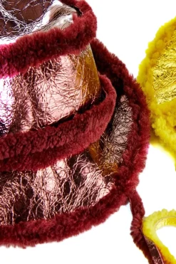 Sale Marques ' Almeida SHINY LEATHER BUCKET HAT YELLOW