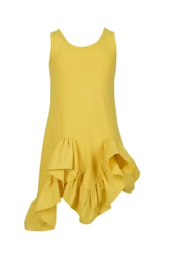 Best Marques ' Almeida SLEEVELESS FLOUNCE DRESS YELLOW