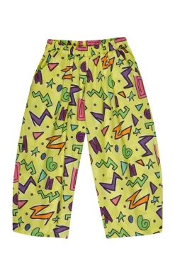 Hot Marques ' Almeida SQUIGGLE PRINT BALLOON TROUSERS YELLOW