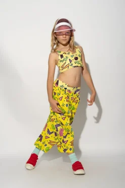 Hot Marques ' Almeida SQUIGGLE PRINT BALLOON TROUSERS YELLOW