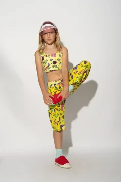 Hot Marques ' Almeida SQUIGGLE PRINT BALLOON TROUSERS YELLOW