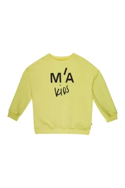 Marques ' Almeida SWEATSHIRT WITH EMBROIDERED LOGO YELLOW
