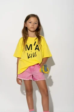 Best Marques ' Almeida T-SHIRT WITH EMBROIDERED LOGO YELLOW