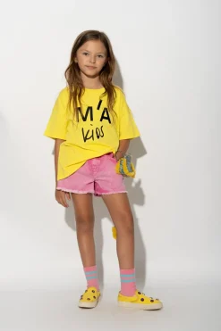 Best Marques ' Almeida T-SHIRT WITH EMBROIDERED LOGO YELLOW
