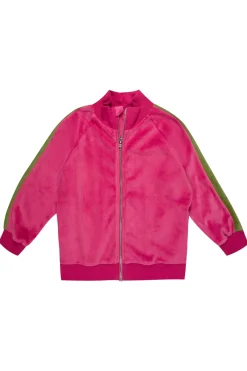 Sale Marques ' Almeida ZIP UP VELOUR JACKET WITH CONTRAST TAPE BRIGHTPINK