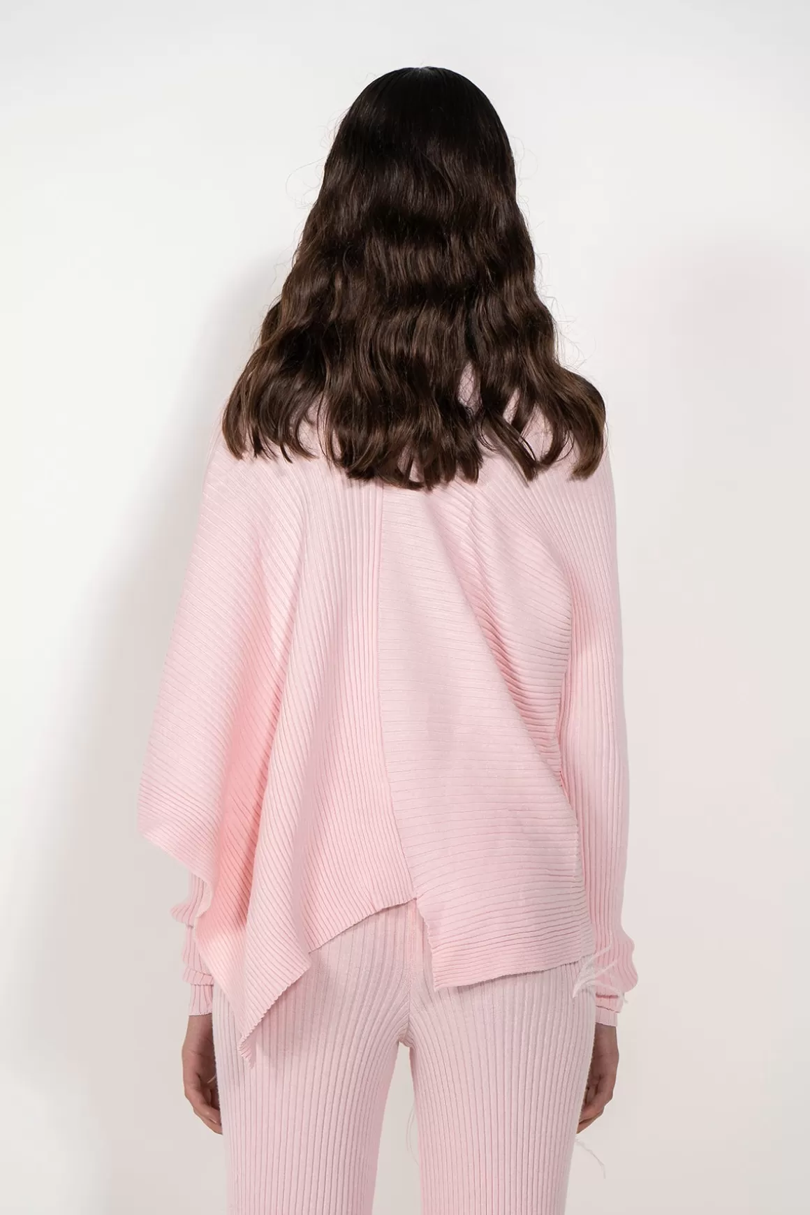 Cheap BABY PINK DRAPED JUMPER IN MERINO KNIT Women KNITWEAR | M'A WINTER