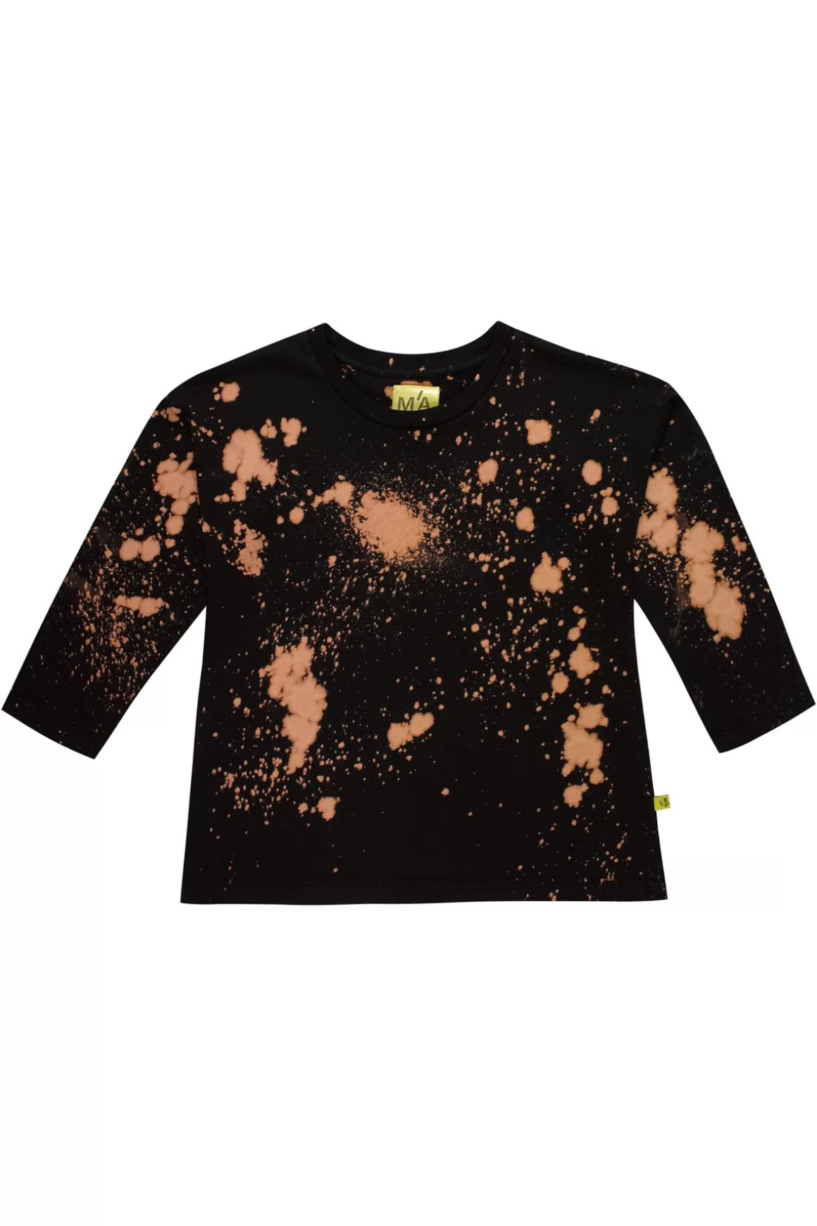 Online BLACK AND ORANGE SPLATTERED LONG SLEEVE TOP Kids TOPS | JERSEY