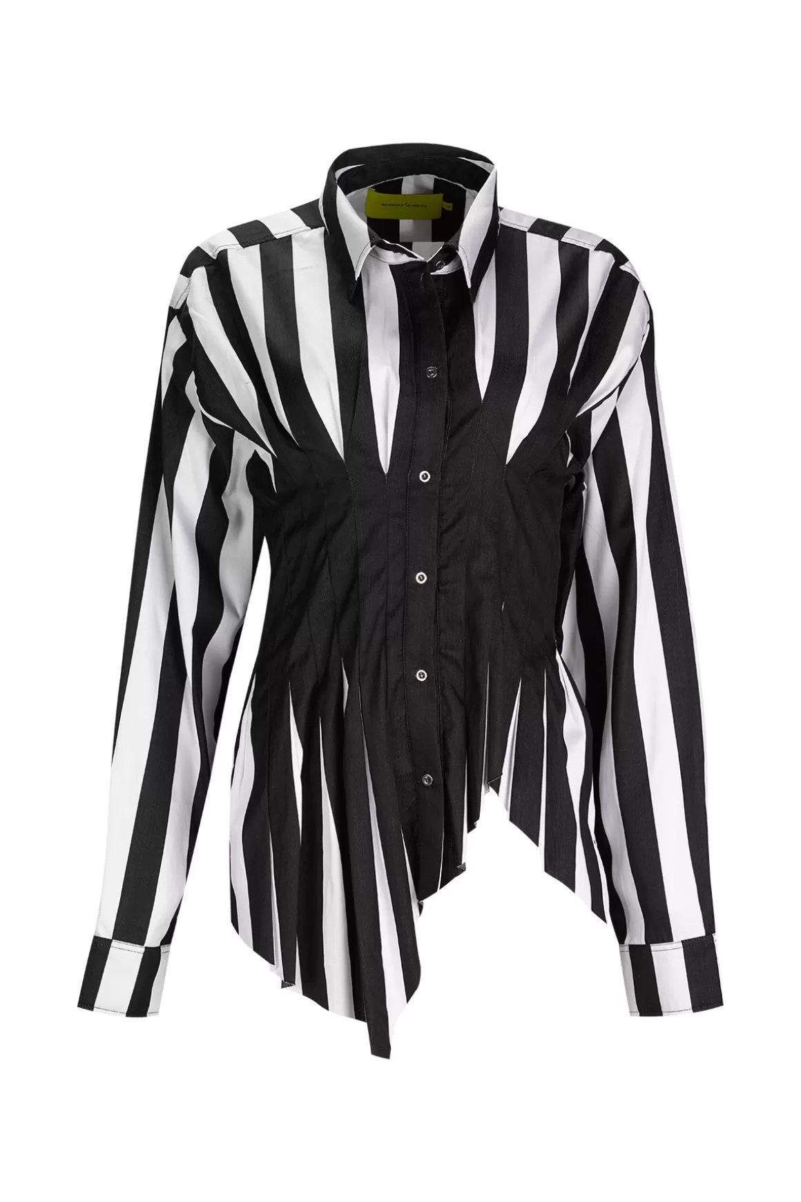 Hot BLACK AND WHITE CINCHED SHIRT Women TOPS