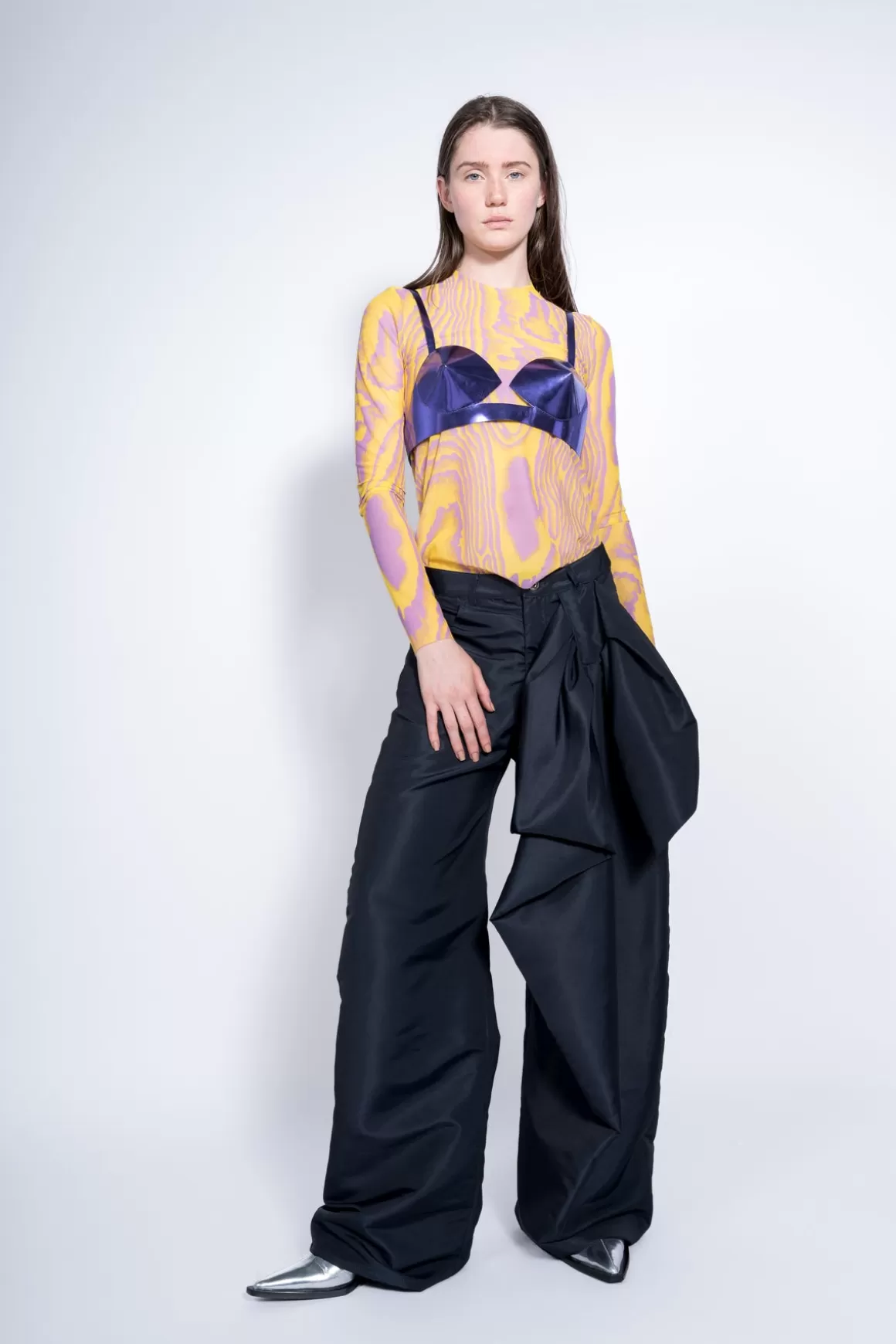 Cheap BOYFRIEND TROUSERS WITH BOW Women BOTTOMS | M'A PARTY