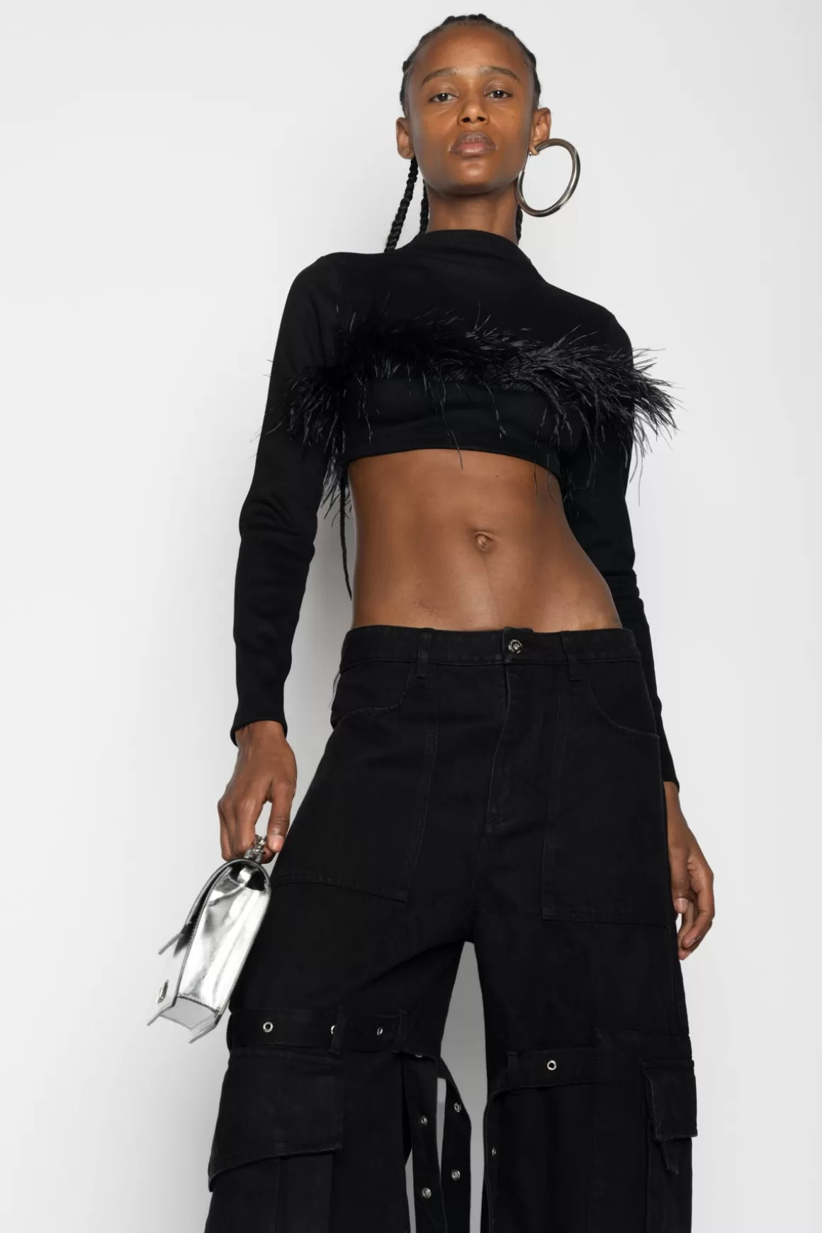 Store CROPPED FEATHER TOP Women TOPS | M'A PARTY