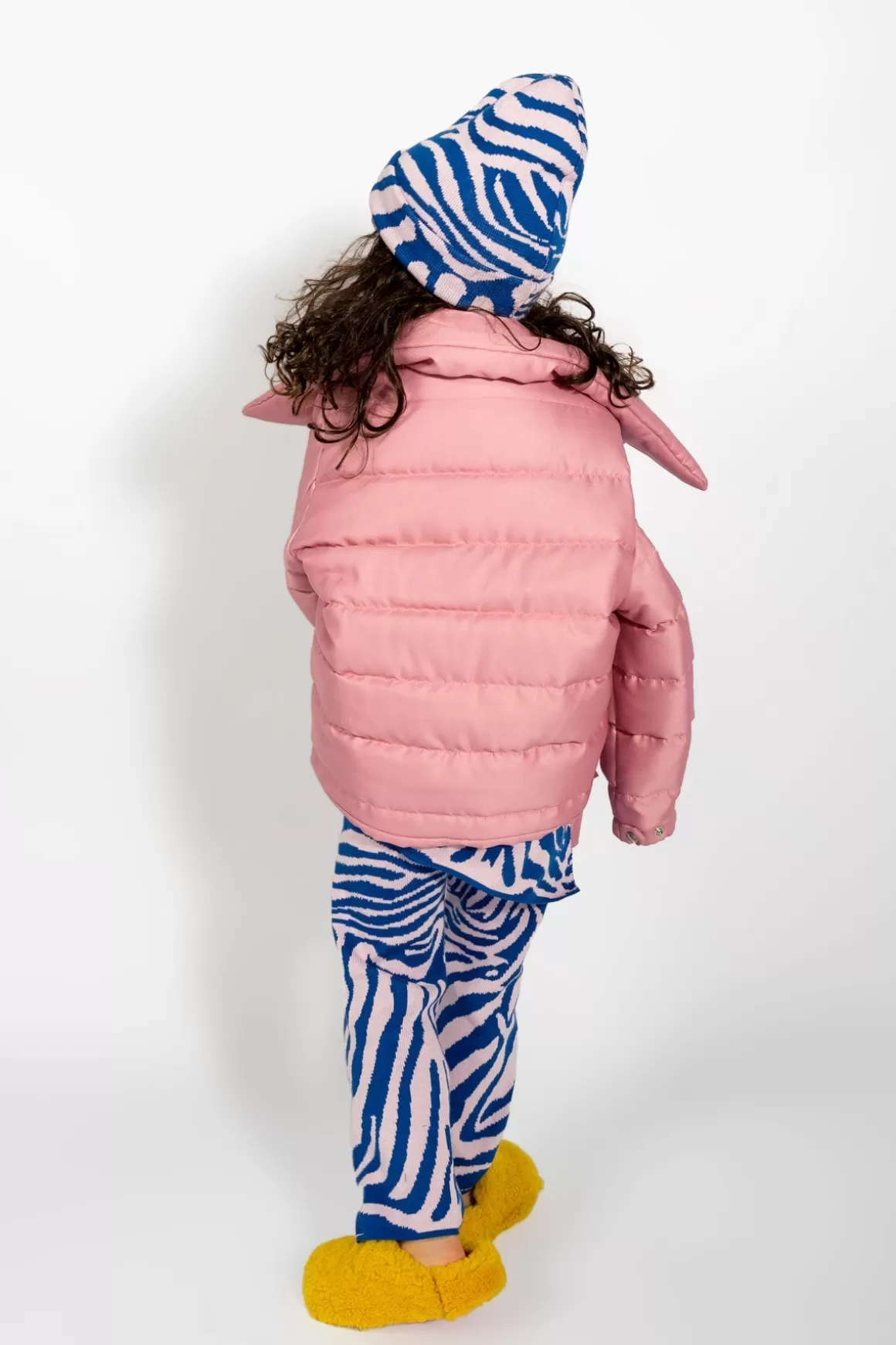 Store BLUE AND PINK ZEBRA PRINT KNIT DOUBLE BEANIE Kids KNITWEAR | ACCESSORIES