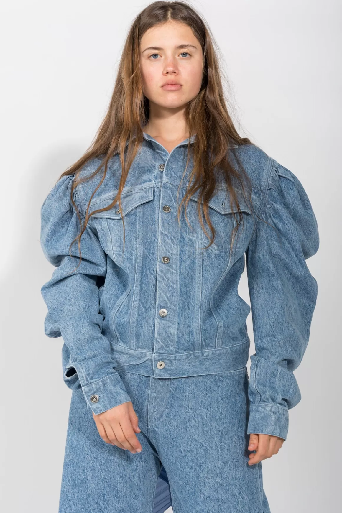 Flash Sale DENIM BALLOON SLEEVE JACKET Women OUTERWEAR