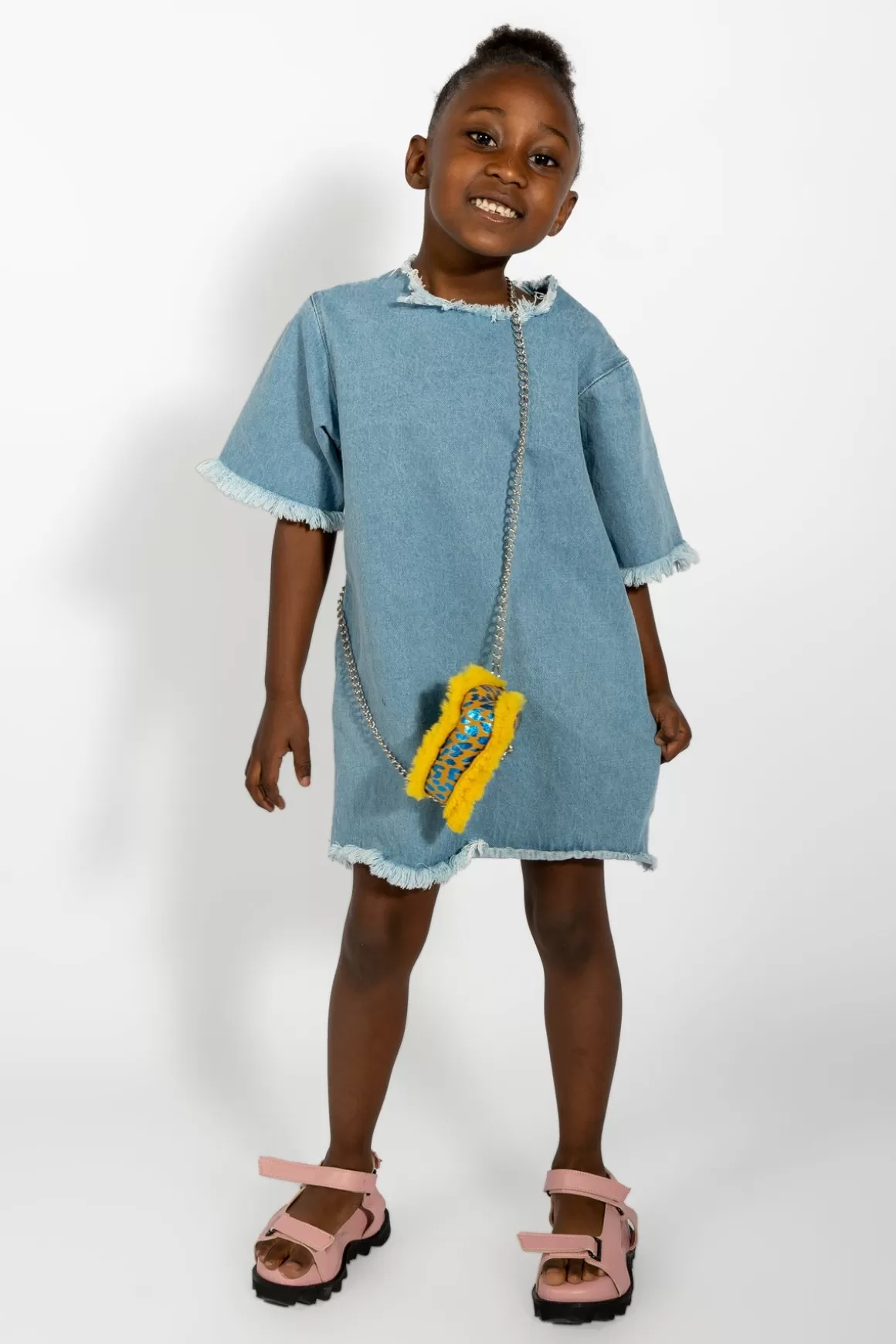 Online DENIM OVERSIZED T-SHIRT DRESS Kids DRESSES