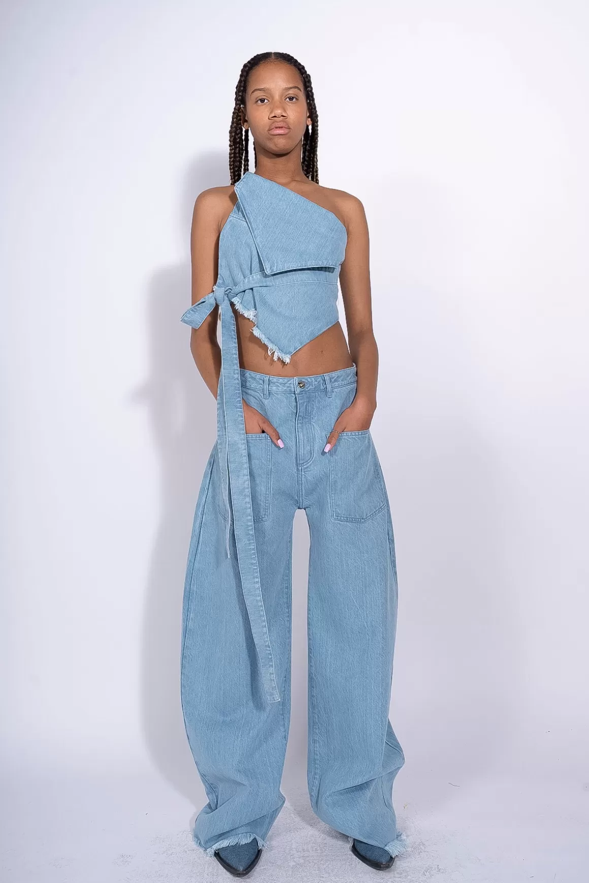 Flash Sale DENIM PATCH POCKET BOYFRIEND TROUSERS Women BOTTOMS | M’A DENIM