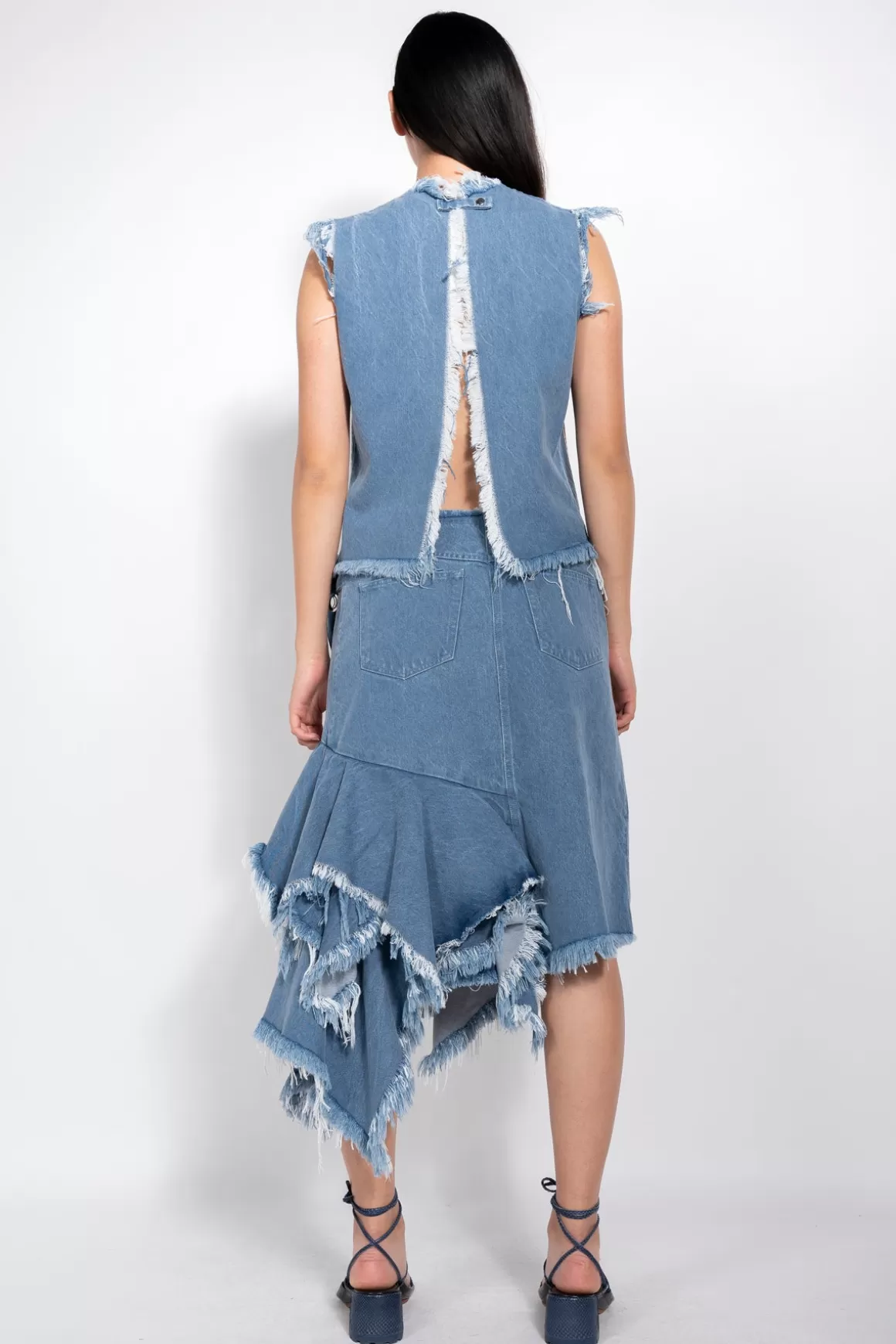 Best Sale DENIM WRAP FRILL SKIRT Women M’A DENIM | BOTTOMS