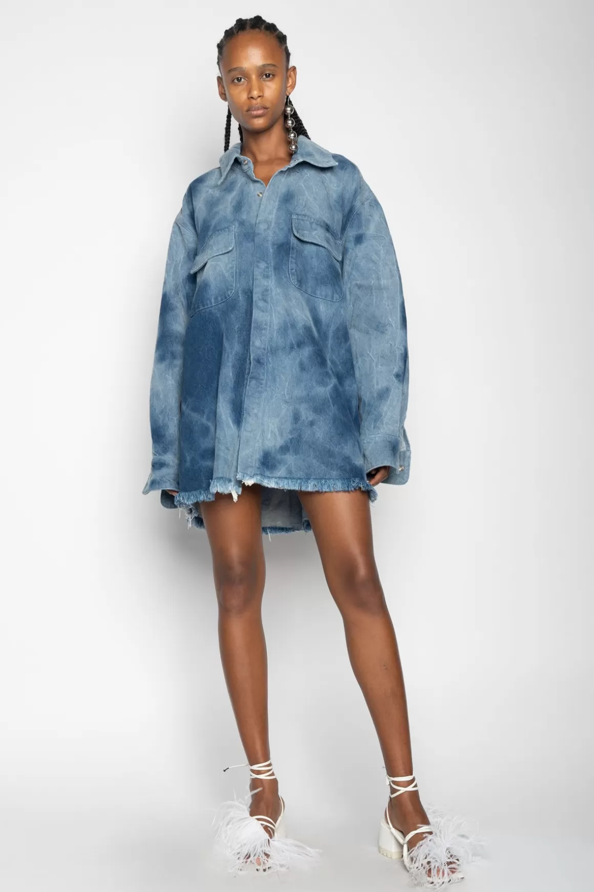 Cheap TIE DYE DENIM OVERSHIRT Women OUTERWEAR | M’A DENIM