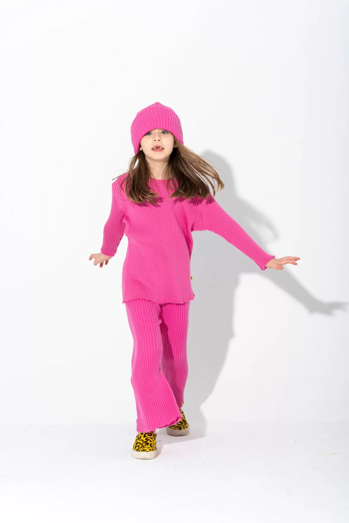 Store BRIGHT PINK MERINO KNIT JUMPER Kids TOPS | KNITWEAR