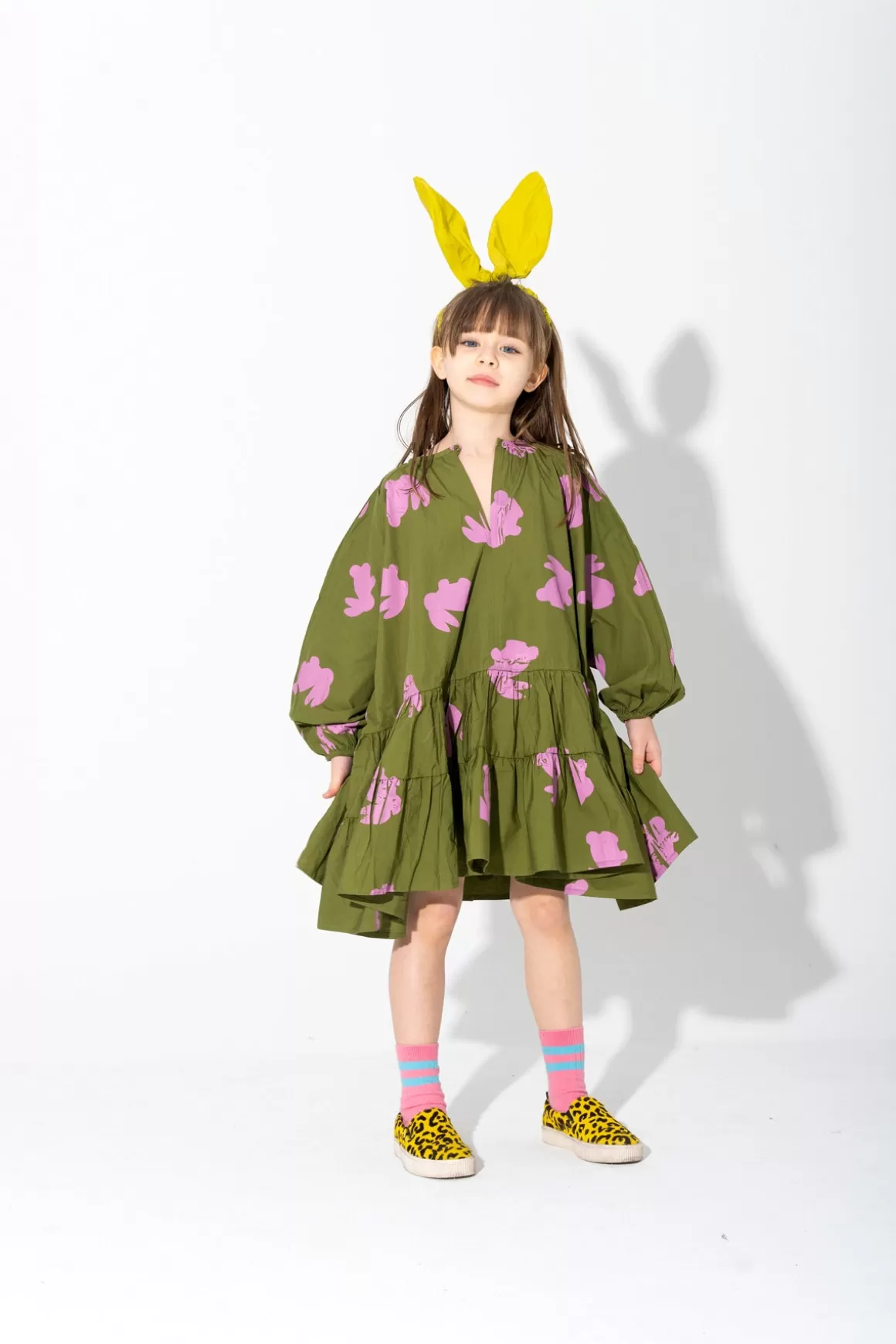 Best Sale BUNNY PRINT GATHERED DRESS Kids DRESSES