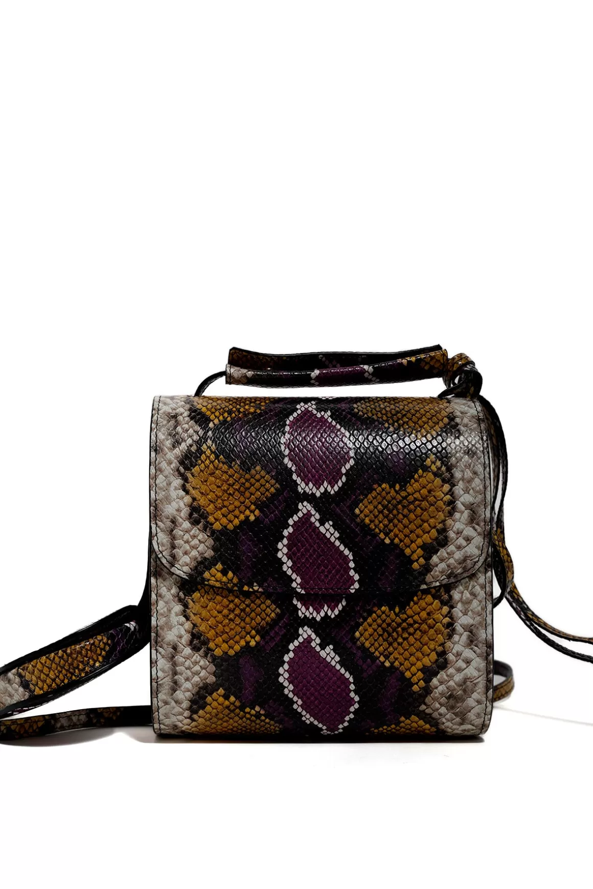 Best Sale CLASSIC M'A BAG IN SNAKE PRINT LEATHER ACCESSORIES