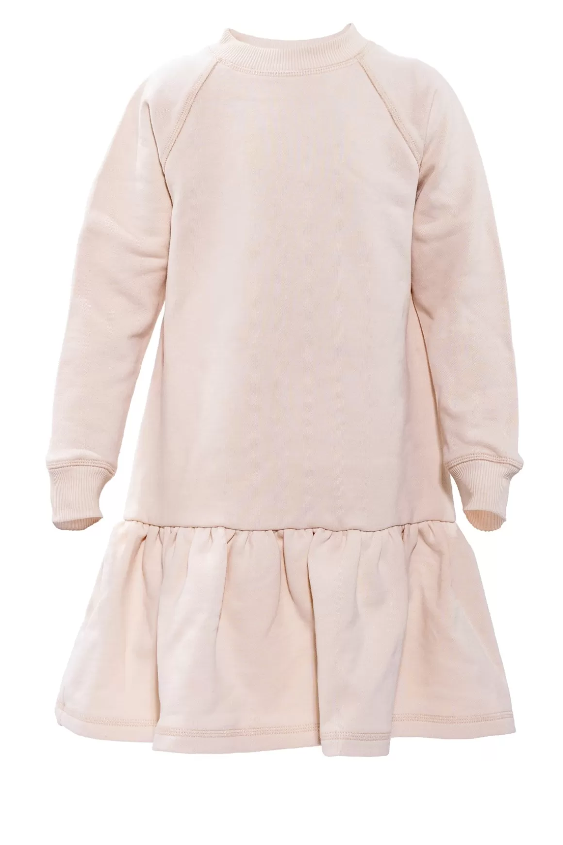 Store CREW NECK GATHERED DRESS IN OFF WHITE Kids DRESSES