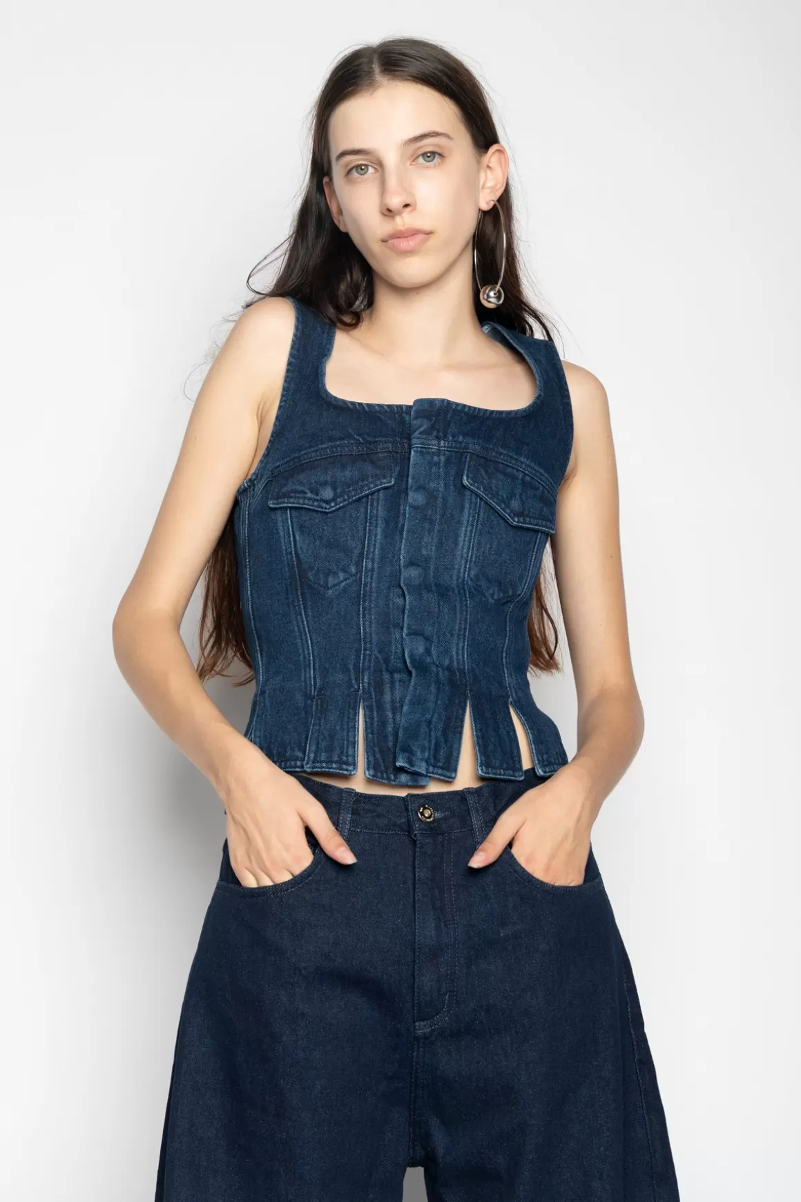 Store DENIM CORSET IN BLUE Women TOPS | M’A DENIM