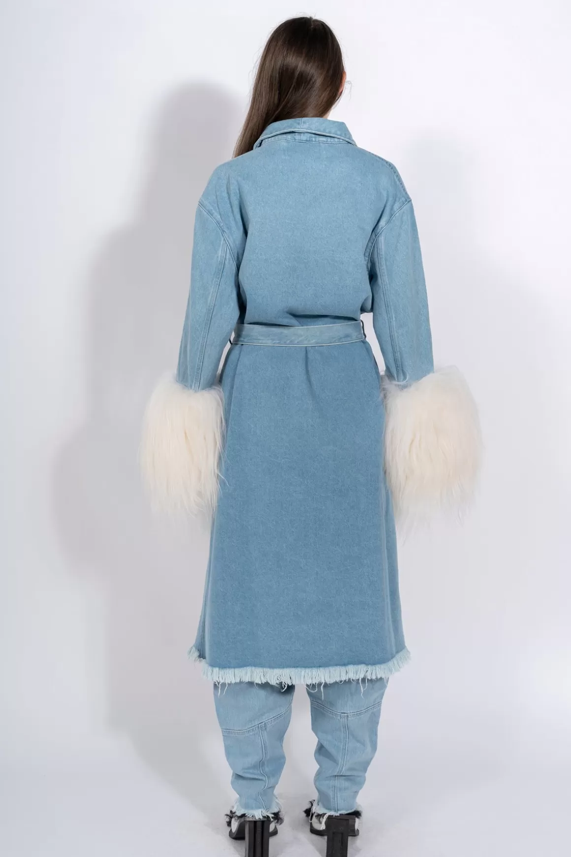 Cheap DRESSING GOWN COAT WITH SHEARLING CUFFS Women OUTERWEAR | M’A DENIM