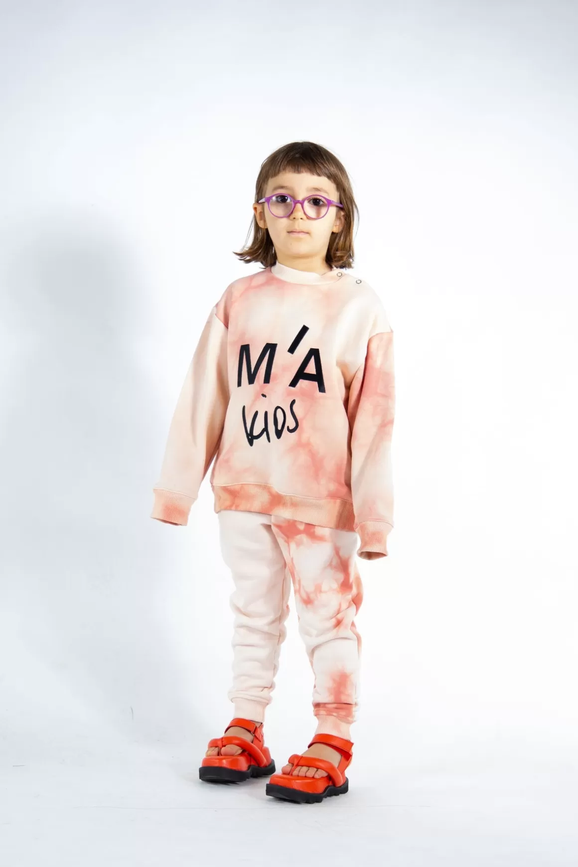 Online ELASTIC CUFF TROUSERS IN PINK TIE DYE Kids BOTTOMS