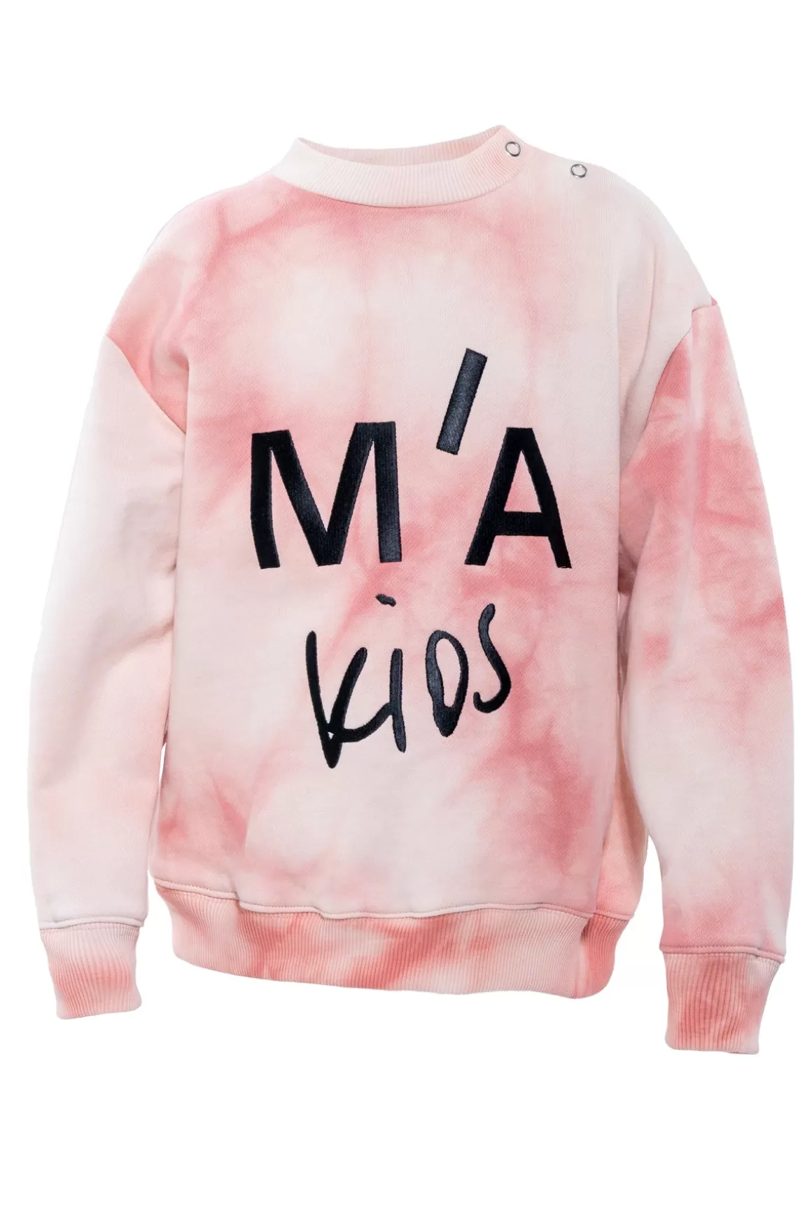 Hot EMBROIDERED CREW NECK IN PINK TIE DYE Kids TOPS | OUTERWEAR