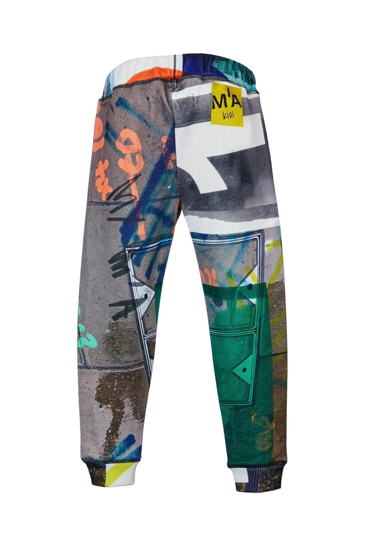 Best Sale FLEECE ELASTIC CUFF TROUSERS IN RECYCLED PRINT Kids BOTTOMS | JERSEY