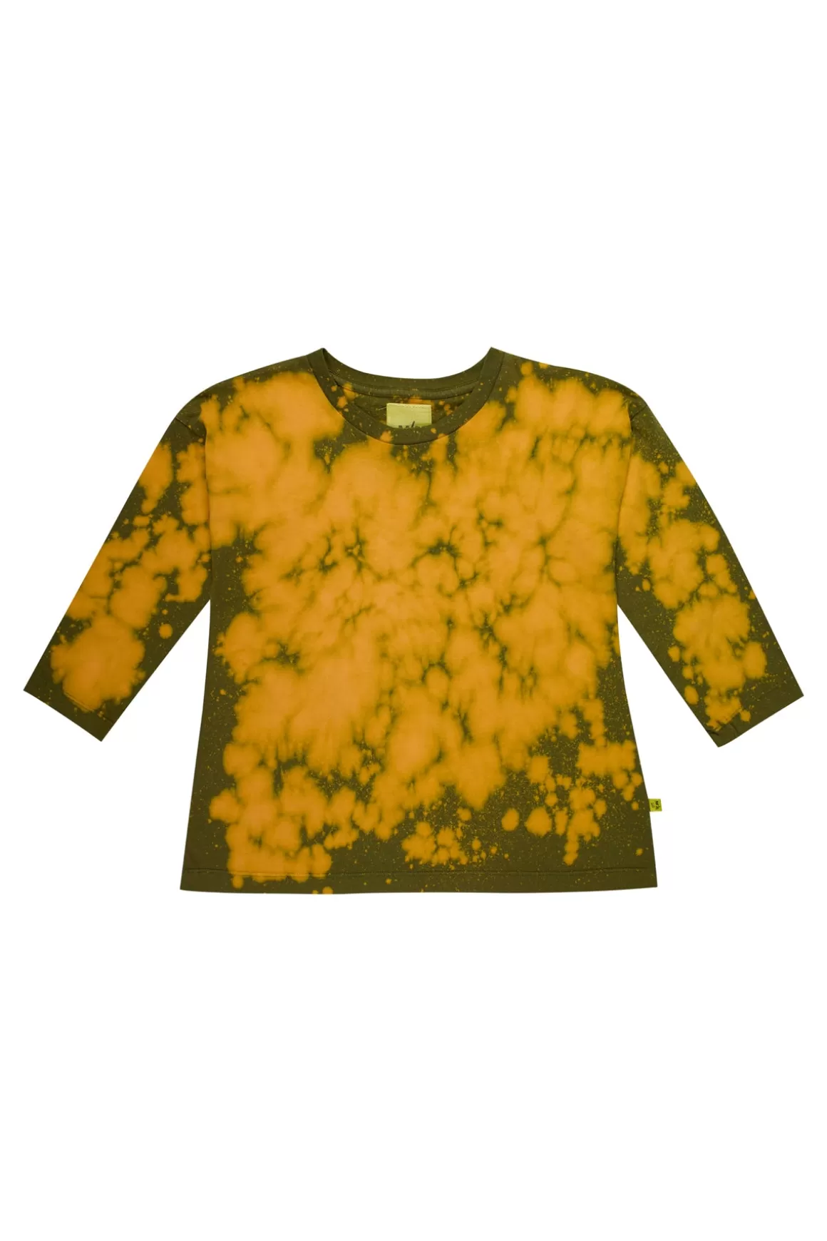 Flash Sale KHAKI AND ORANGE SPLATTERED LONG SLEEVE TOP Kids TOPS | JERSEY