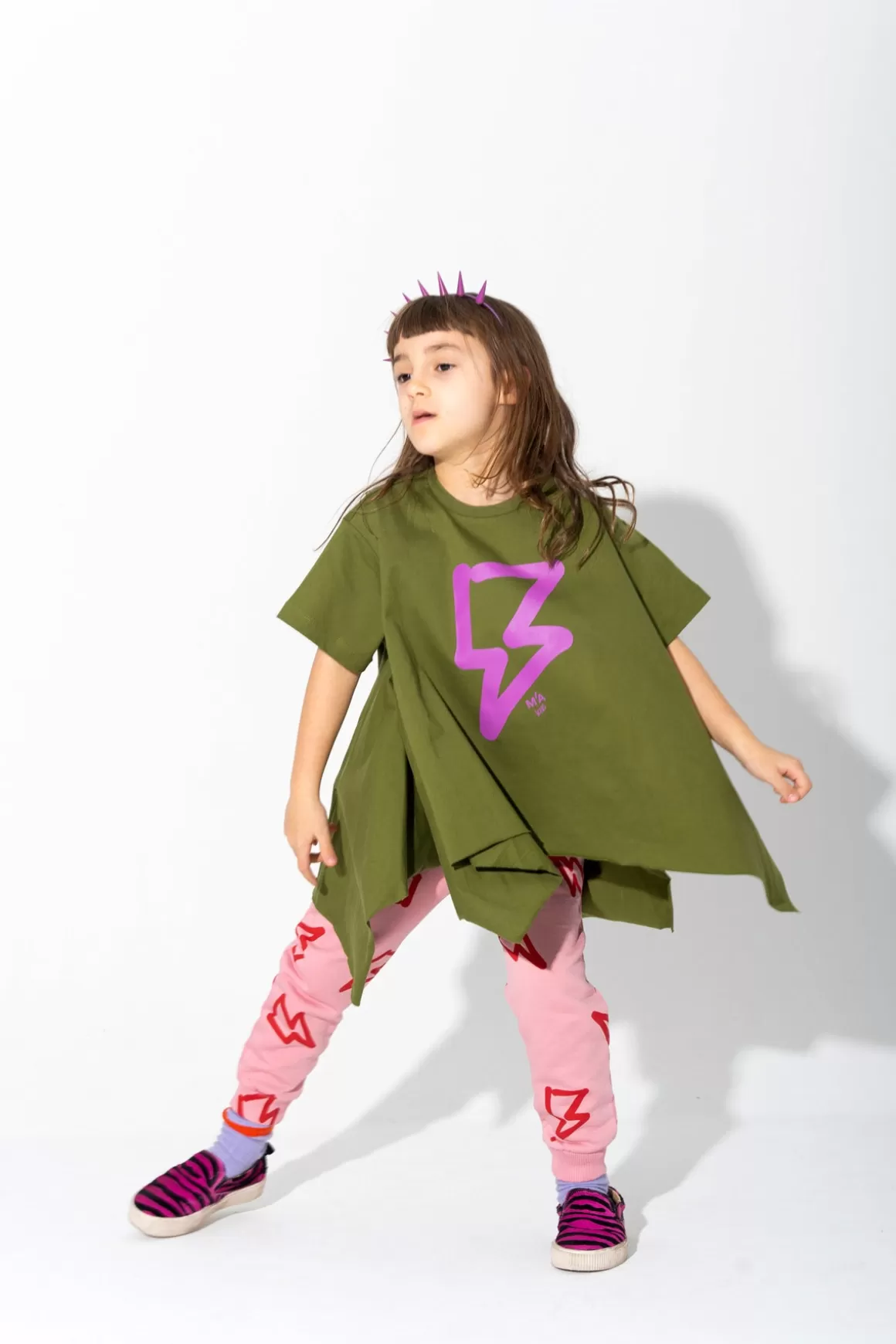 Online AND PINK THUNDER PRINT FLAP T-SHIRT Kids TOPS | JERSEY