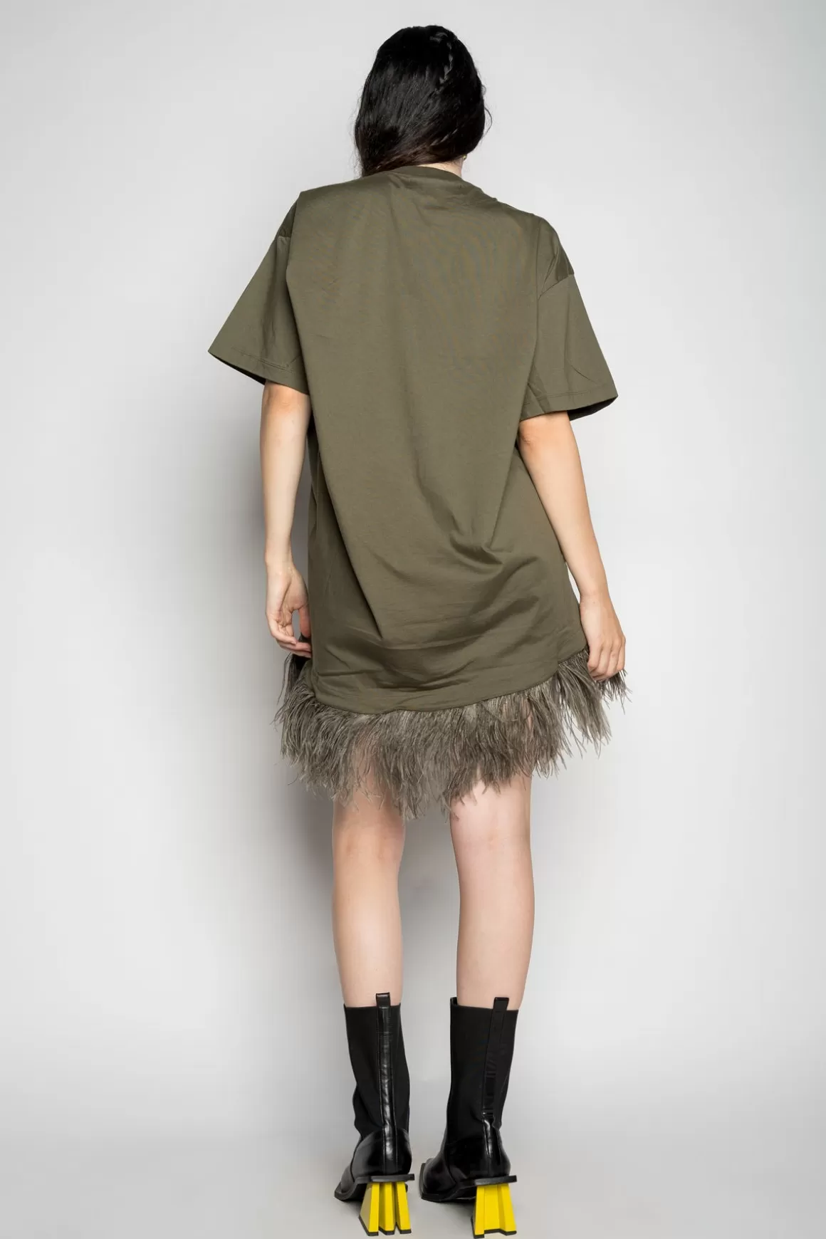 Best Sale FEATHER HEM T-SHIRT DRESS Women DRESSES | TOPS