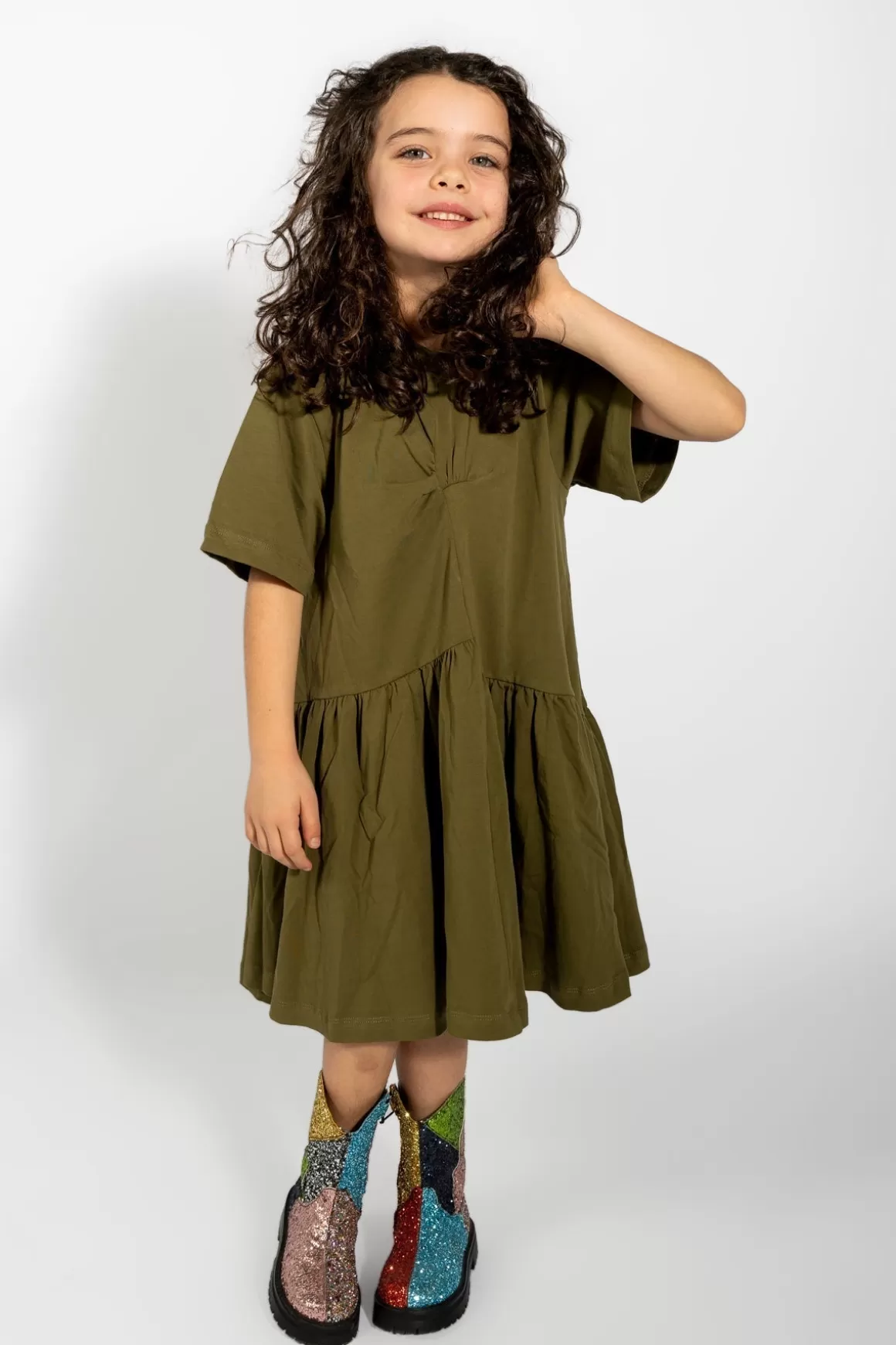 Best GATHERED JERSEY T-SHIRT DRESS Kids DRESSES | JERSEY