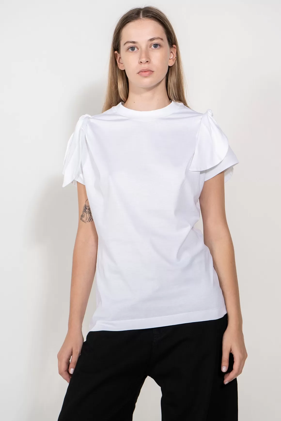 Hot KNOT SLEEVE T-SHIRT Women JERSEY