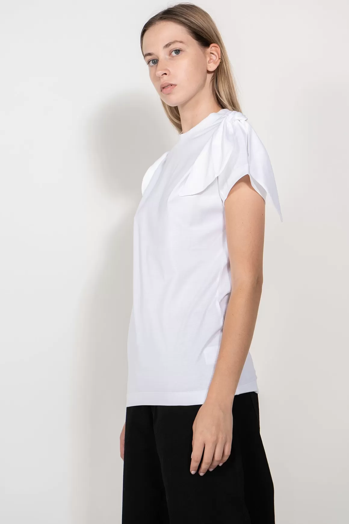 Hot KNOT SLEEVE T-SHIRT Women JERSEY