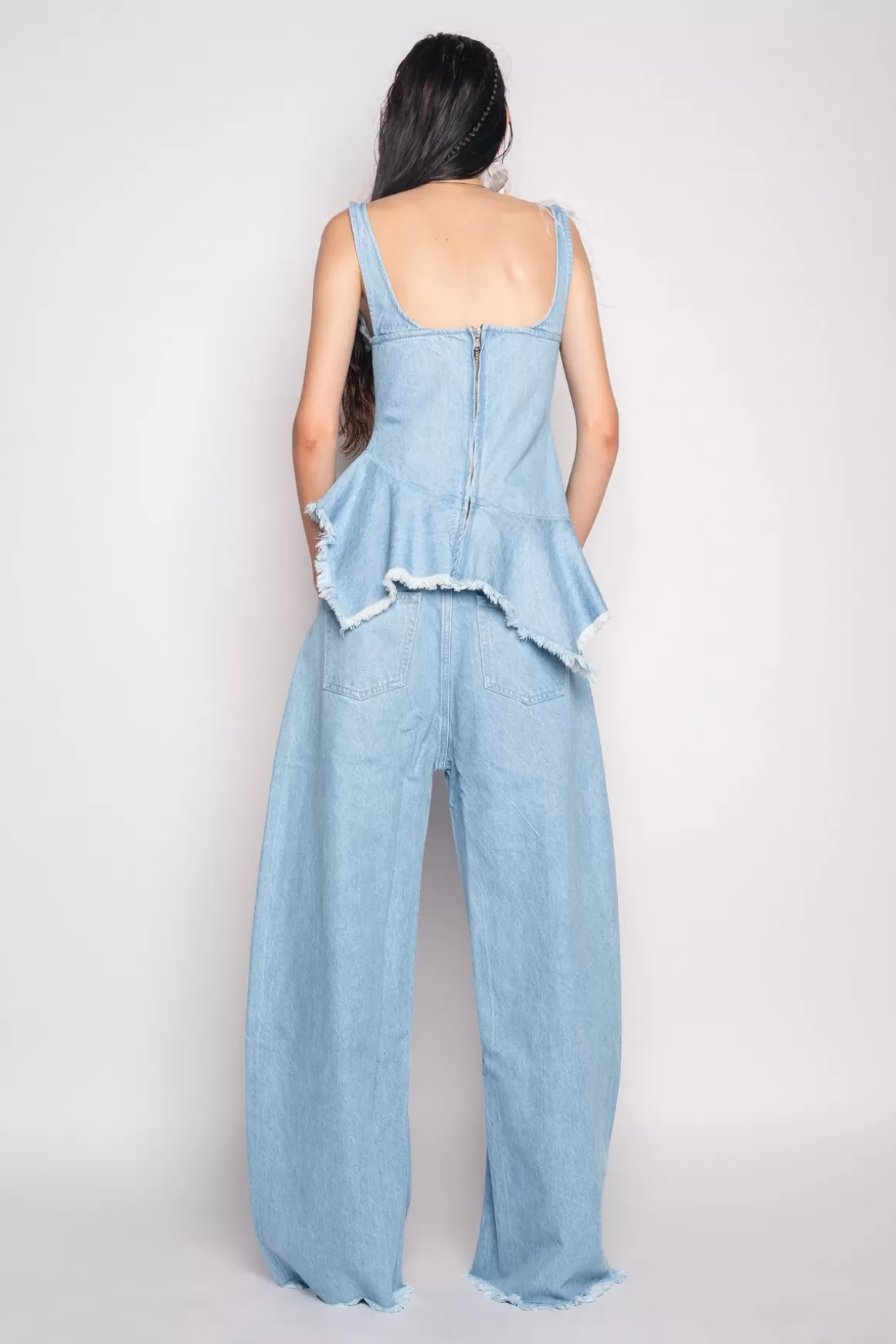 Flash Sale LIGHT BLUE PATCH POCKET BOYFRIEND TROUSERS Women BOTTOMS | M’A DENIM