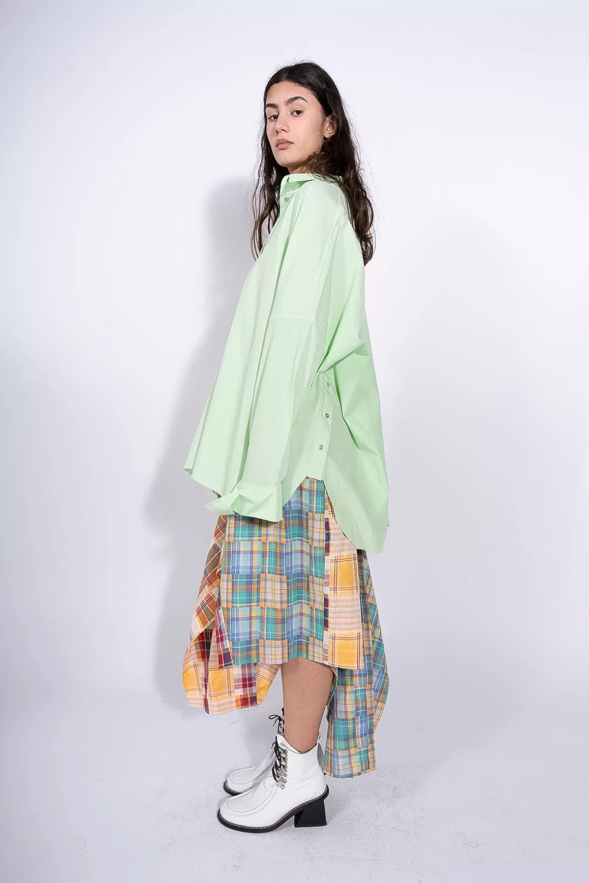 Outlet LIGHT GREEN DECONSTRUCTED SHIRT Women TOPS