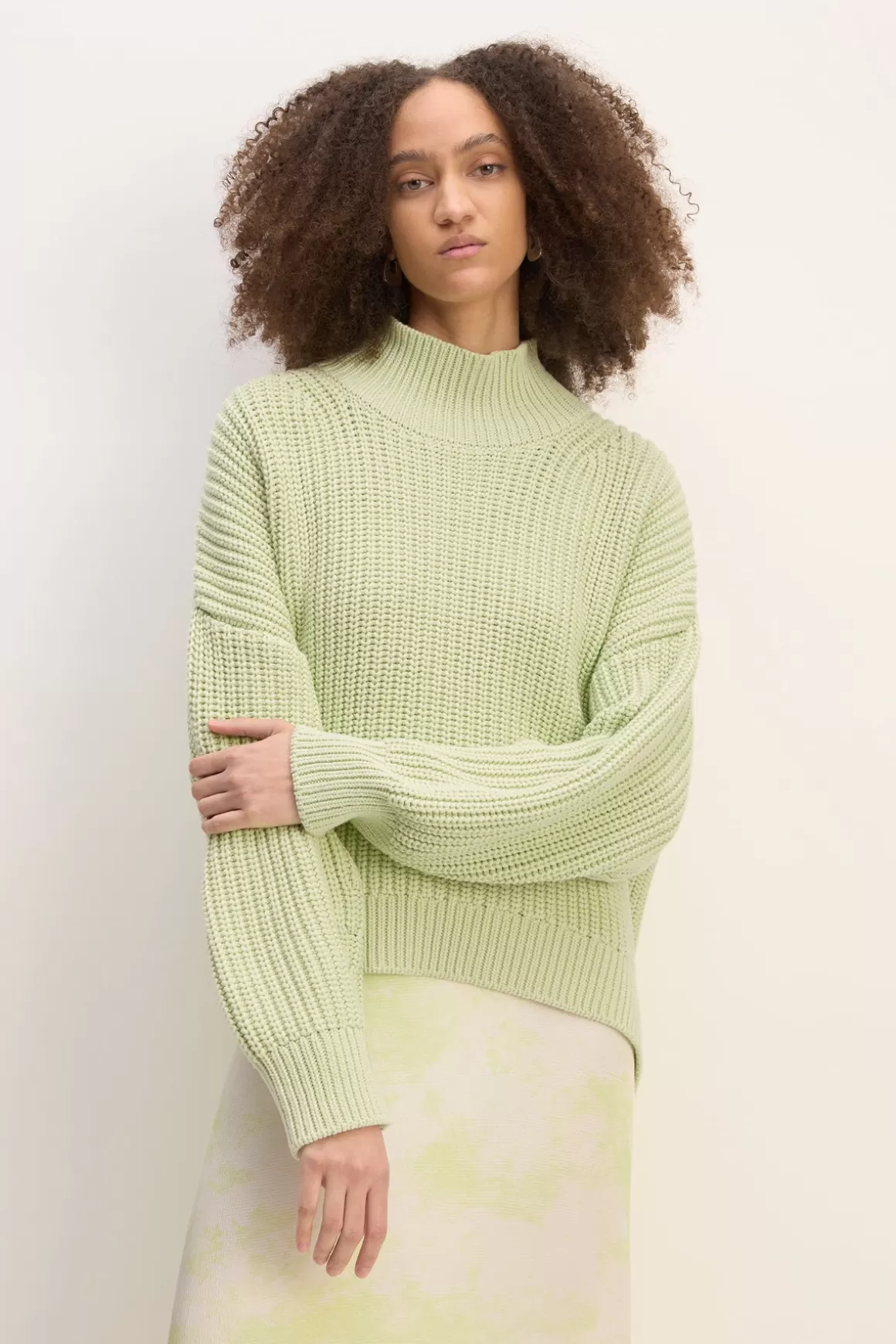 Flash Sale LIGHT GREEN TURTLENECK KNIT JUMPER Women KNITWEAR