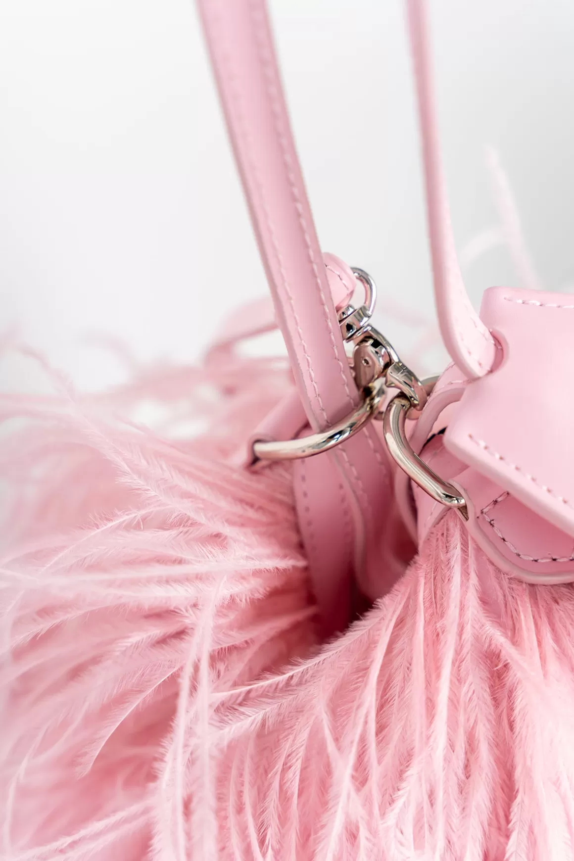 Flash Sale LIGHT PINK FEATHER BAG ACCESSORIES