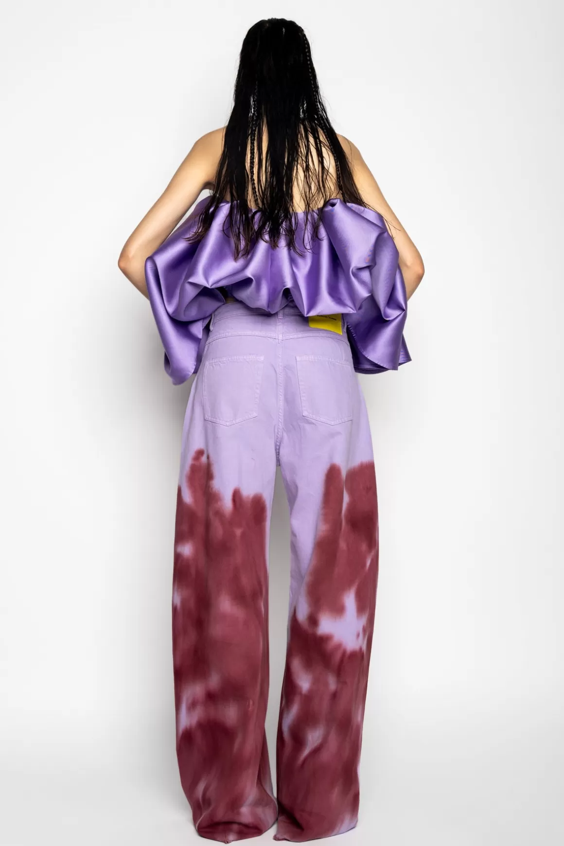 New LILAC AND BURGUNDY TIE DYE BOYFRIENDS Women BOTTOMS | M’A DENIM