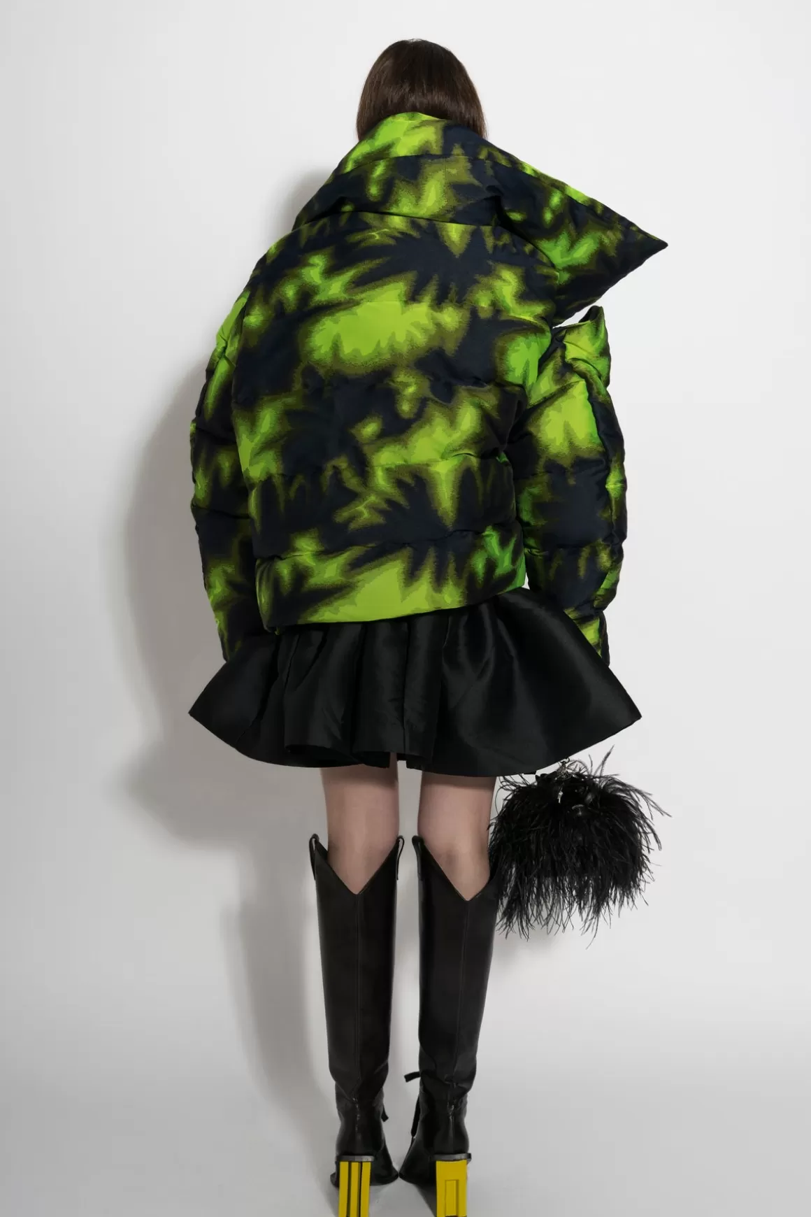 Fashion LIME TIE DYE M'A PUFFER JACKET Women OUTERWEAR | M'A WINTER