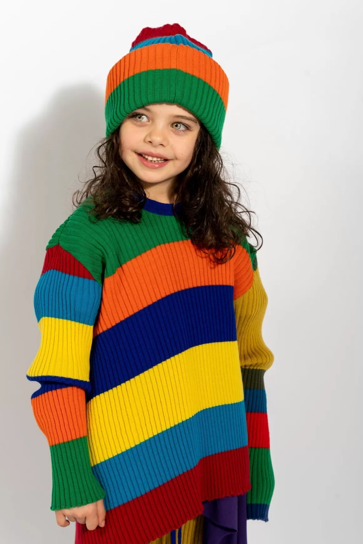 Online MULTI STRIPES MERINO KNIT BEANIE Kids KNITWEAR | ACCESSORIES