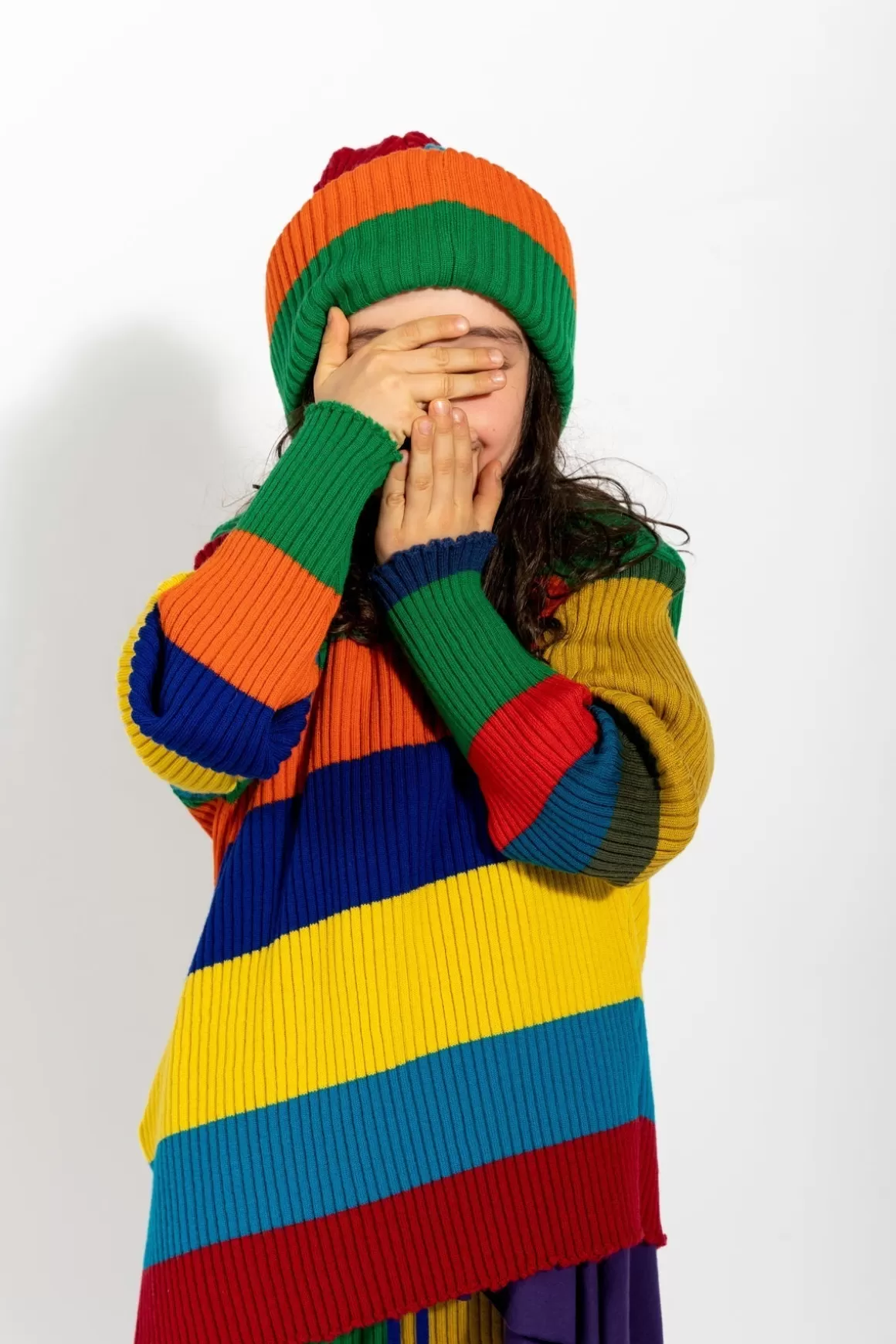 Online MULTI STRIPES MERINO KNIT BEANIE Kids KNITWEAR | ACCESSORIES