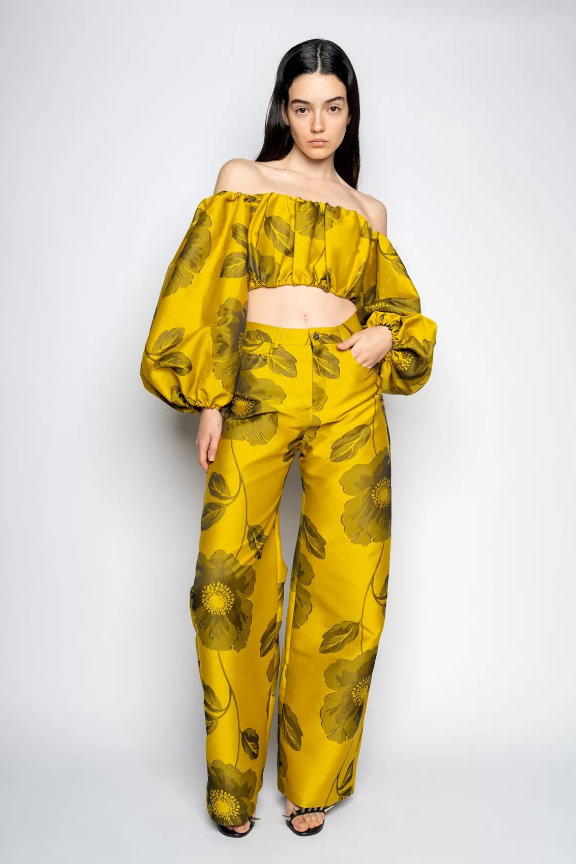 Cheap FLORAL BOYFRIEND TROUSERS Women BOTTOMS | M'A PARTY