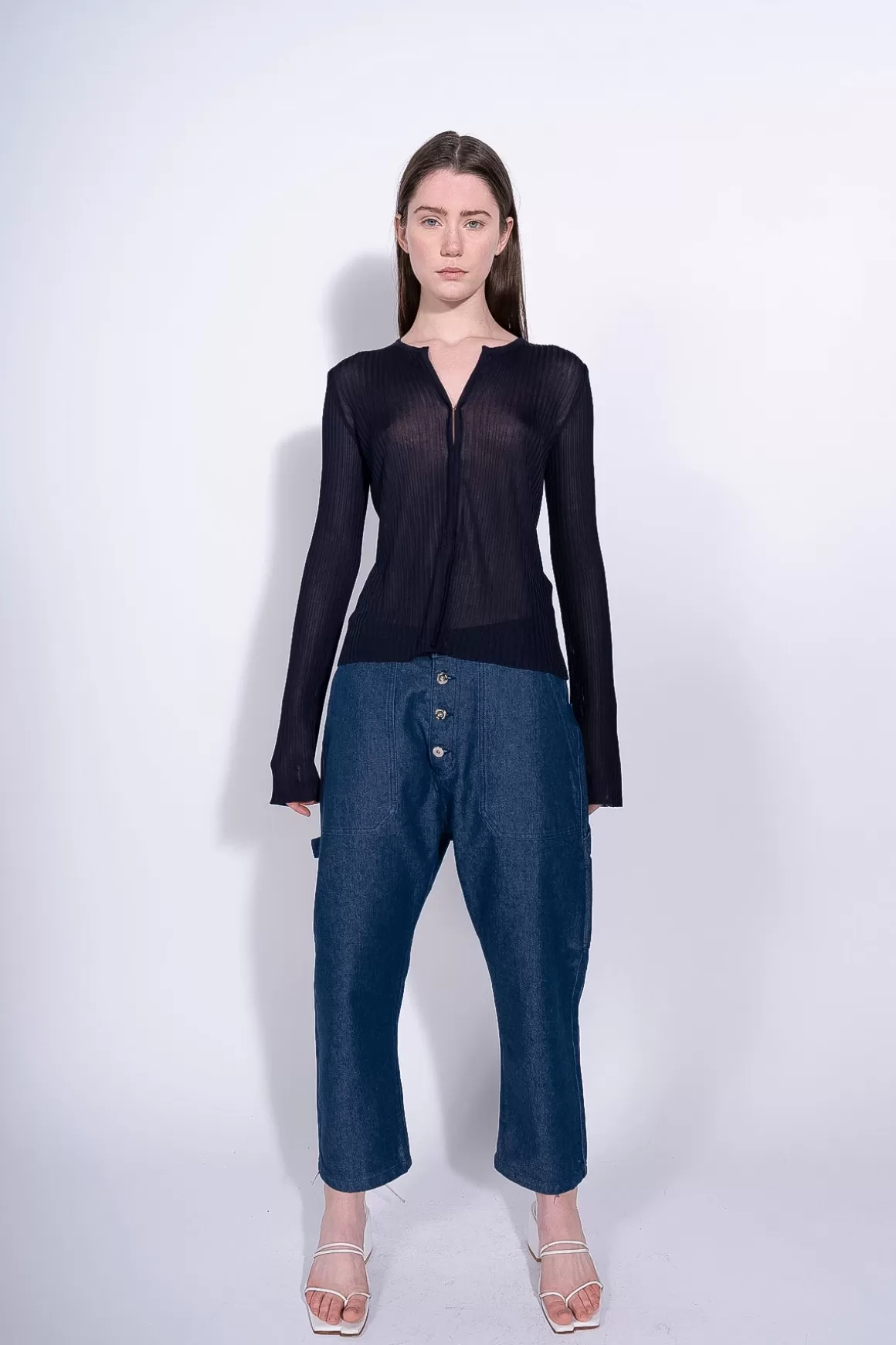 Sale DENIM CARPENTER CROPPED TROUSERS Women BOTTOMS | M’A DENIM