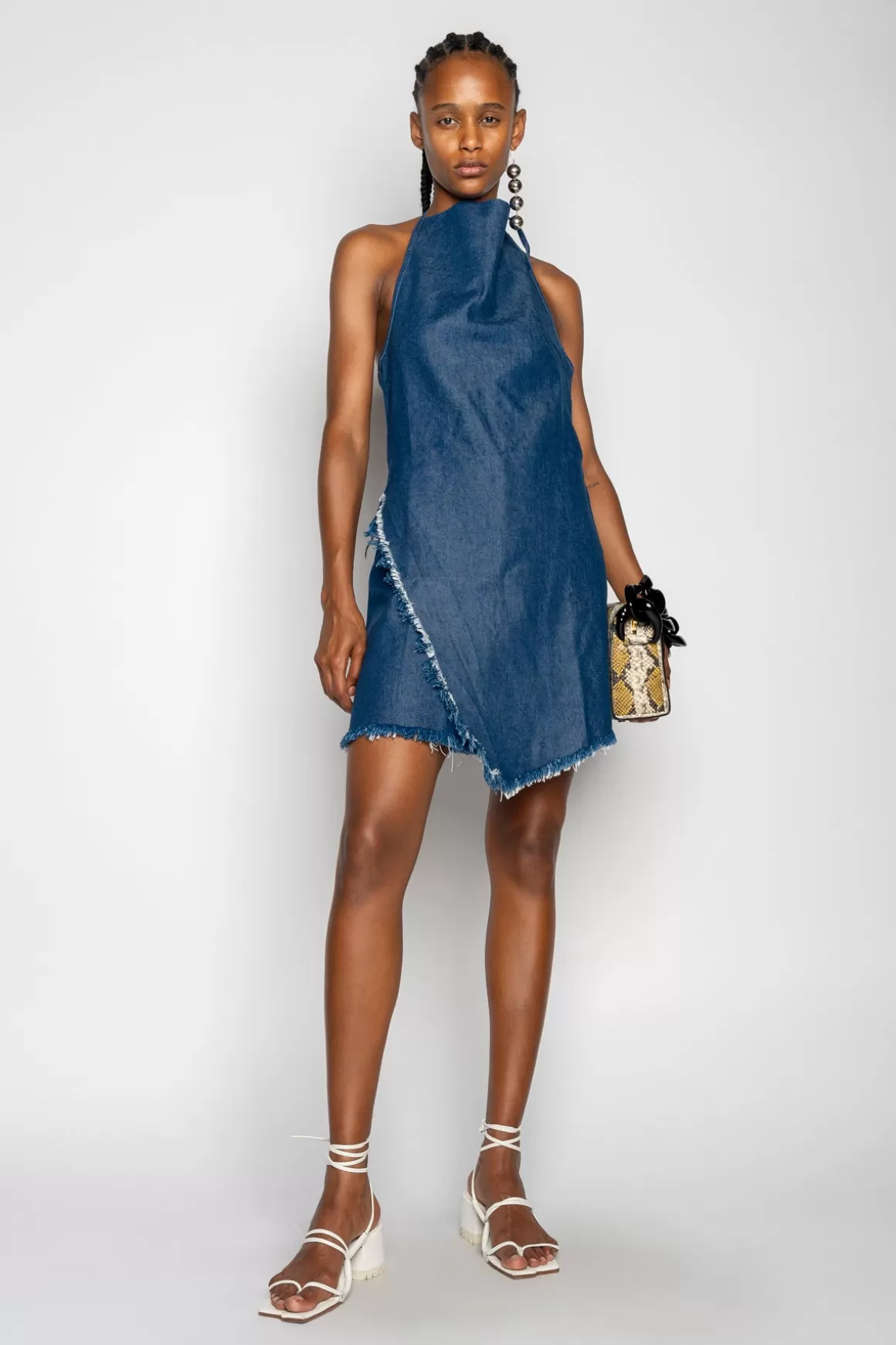 Fashion DENIM HALTERNECK MINI DRESS Women DRESSES | M’A DENIM